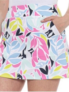 🩵🩷💚NWOT Tommy Bahama XL Multi Tropical Skort  UPF 50+ moisture-wicking fabric💚🩷🩵